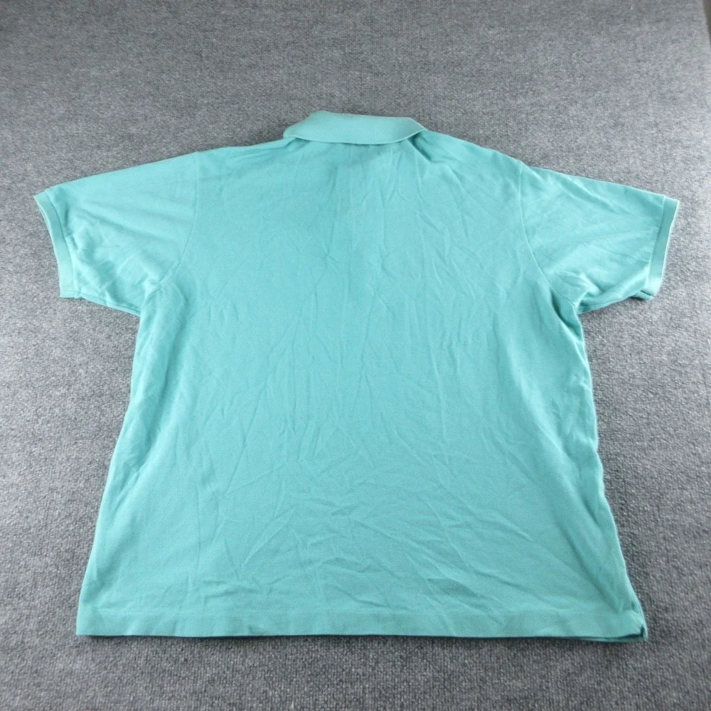 Lacoste Polo Shirt Mens 4XL Teal Short Sleeve Cotton Crocodile Logo Classic Fit